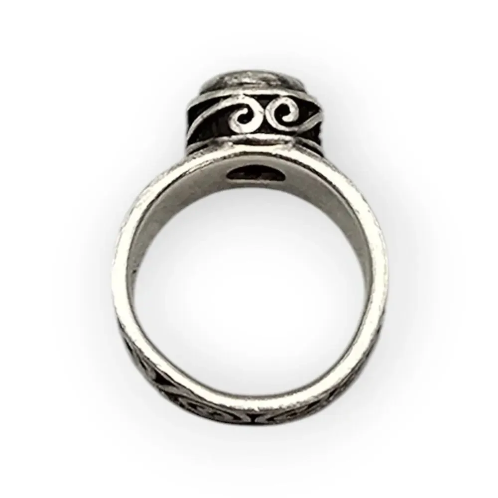 Silpada Solitaire Retired Sterling Silver Eternity Swirl Ring – Size 7.5 - Picture 10 of 13